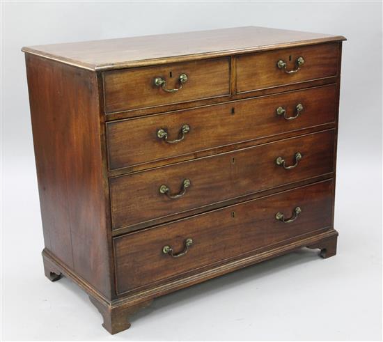A George III mahogany chest, W.3ft 4in. D.1ft 10in. H.2ft 10in.